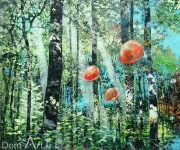 ROUX-FONTAINE - Trois ballons - 100 x 120 cm - Vendu