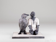 Do Nogues - L'homme et l'oiseau - hauteur 15 cm - vendu
