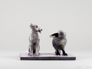 Do Nogues - Le corbeau et le renard - hauteur 17 cm - vendu