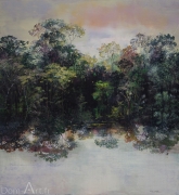 ROUX-FONTAINE - Paysage - 130 x 120 cm